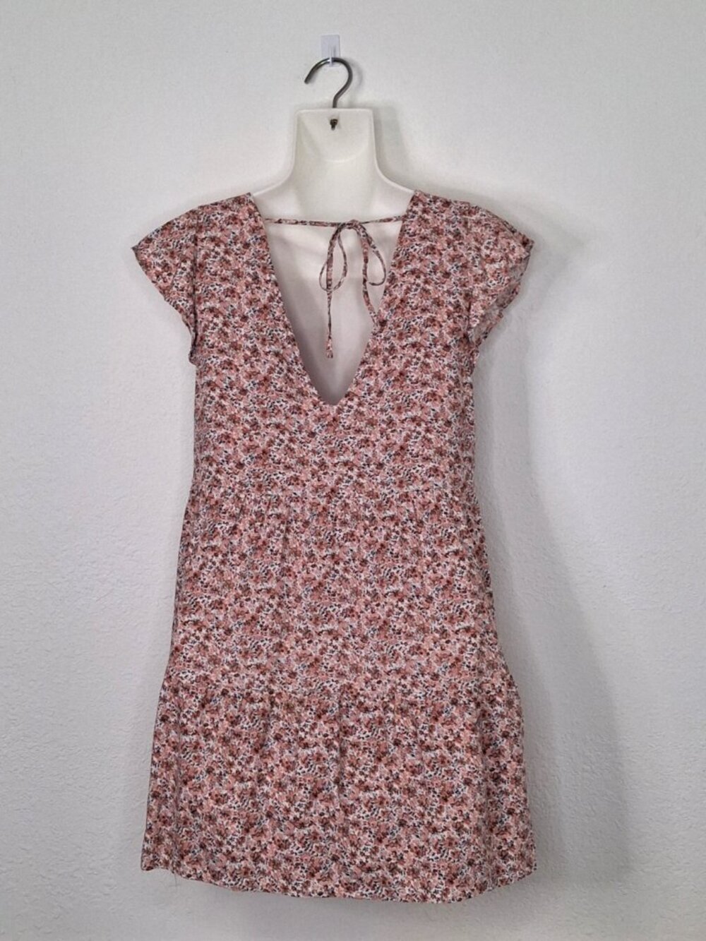 Abercrombie & Fitch Linen Blend Floral Dress Sz XS Sundress Cottagecore Coquette - Picture 7 of 13